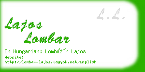 lajos lombar business card